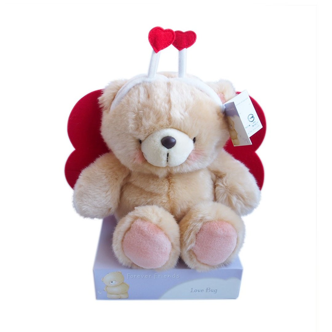 福利品 8寸/爱的虫虫【Hallmark-ForeverFriends 绒毛熊-暖心系列 - 玩偶/公仔 - 聚酯纤维 咖啡色