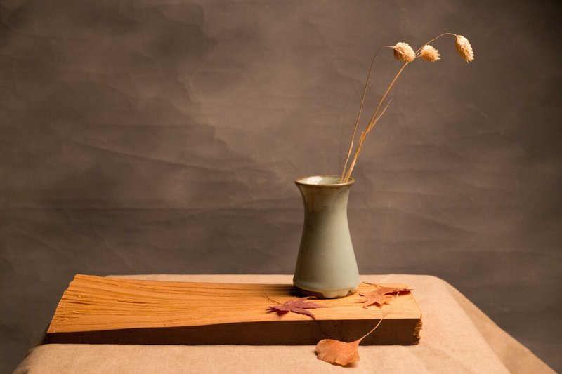 云青瓷小花瓶 - 花瓶/陶器 - 陶 蓝色