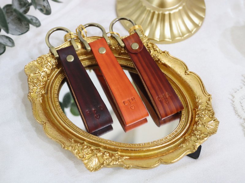 马蹄扣钥匙圈/皮革钥匙圈/皮革包课程/一人成团/新手友善/可刻字 - 皮件 - 真皮 