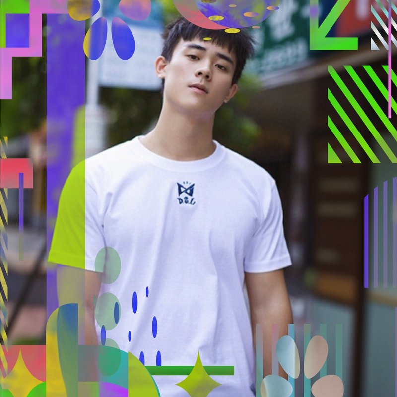 【限时出清6折】领结好好素T-白色(男生版) 中性 上衣 百搭 - 男装上衣/T 恤 - 棉．麻 白色