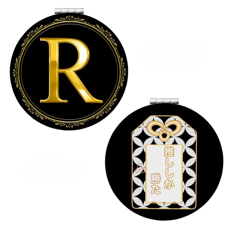 【能看见与推的未来化妆镜】黑色・BLACK・黑 - 彩妆刷具/镜子/梳子 - 人造皮革 黑色