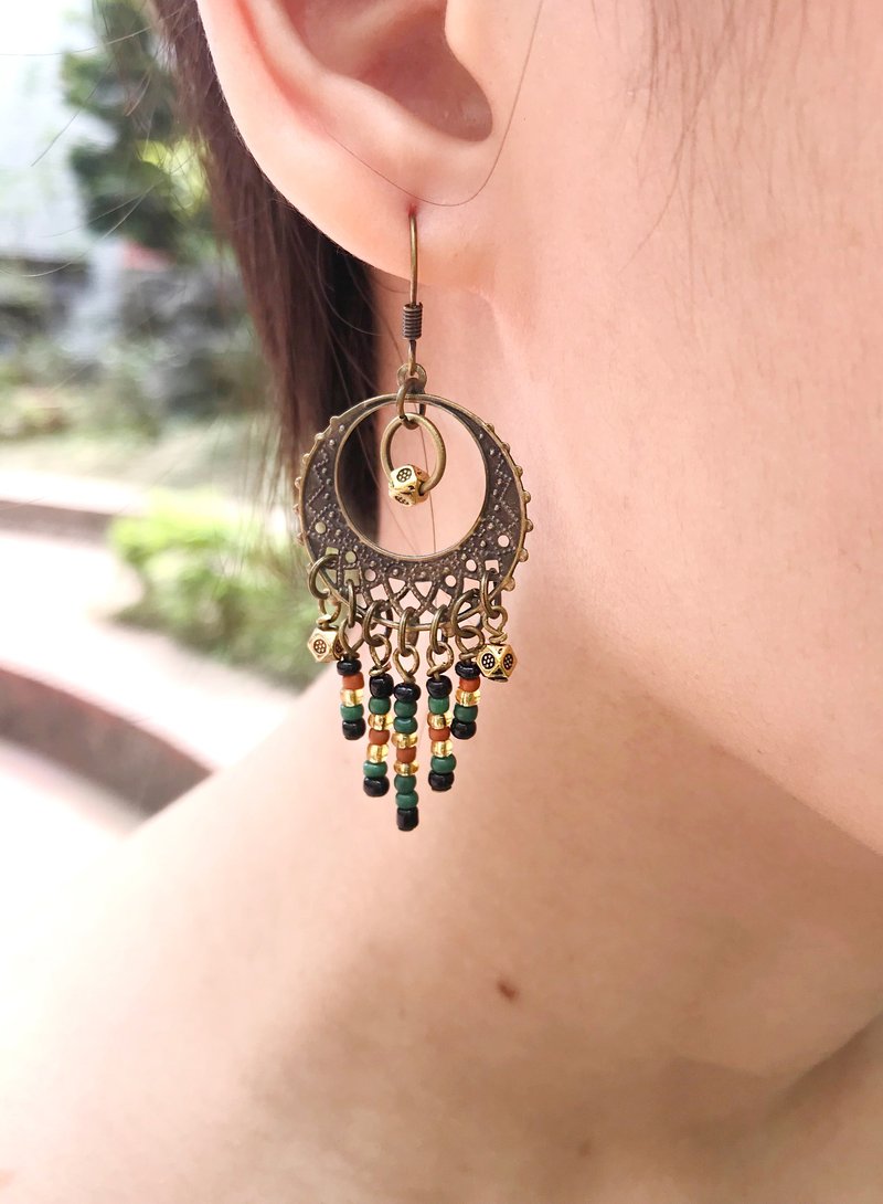 Like a bird! 想飞·耳环 原住民 民族风 - 耳环/耳夹 - 其他材质 咖啡色