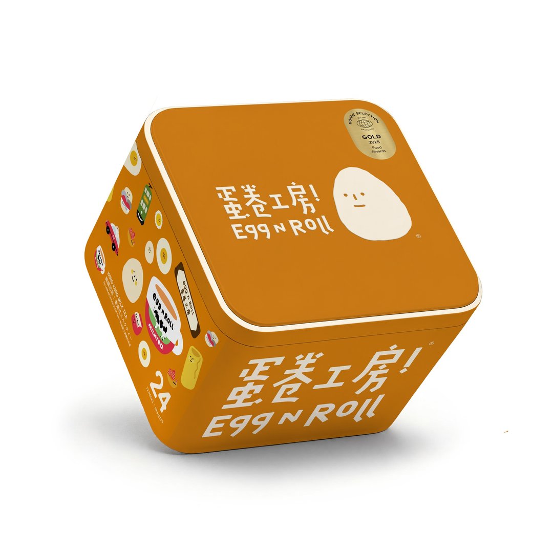 世界首创 - 金奖丝袜奶茶蛋卷【港式奶茶味】手工蜂巢蛋卷 - 手工饼干 - 新鲜食材 橘色