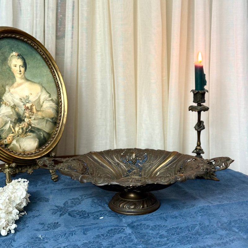 * 50822-绝美法国百年新艺术风格高脚盘 - 收纳用品 - 其他金属 