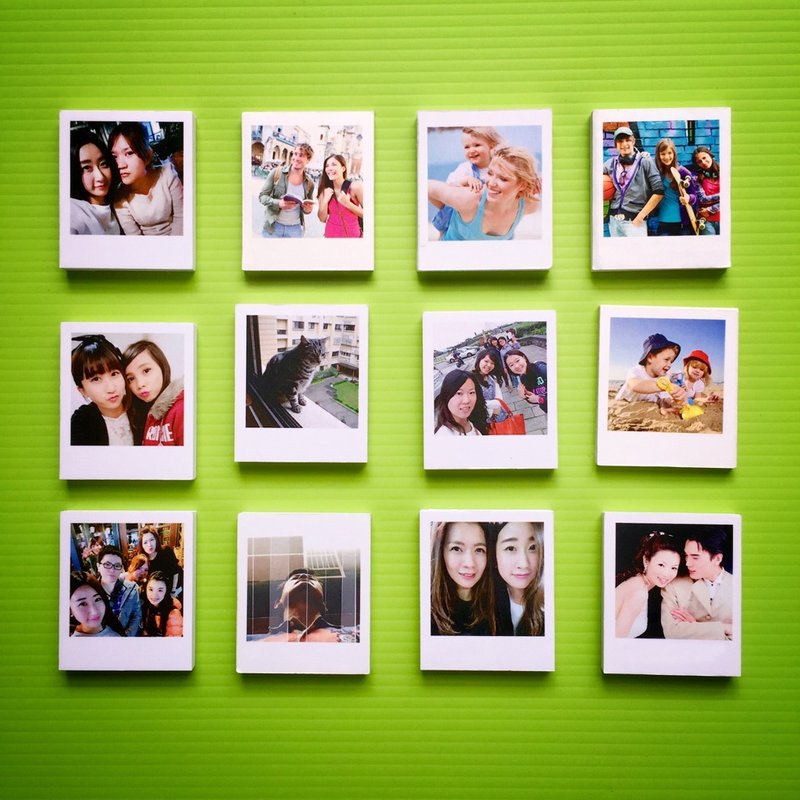 【定制化礼物】拍立得磁铁卡12张 定制/生日/情侣/男/情人节/礼物 - 冰箱贴/磁贴 - 纸 多色
