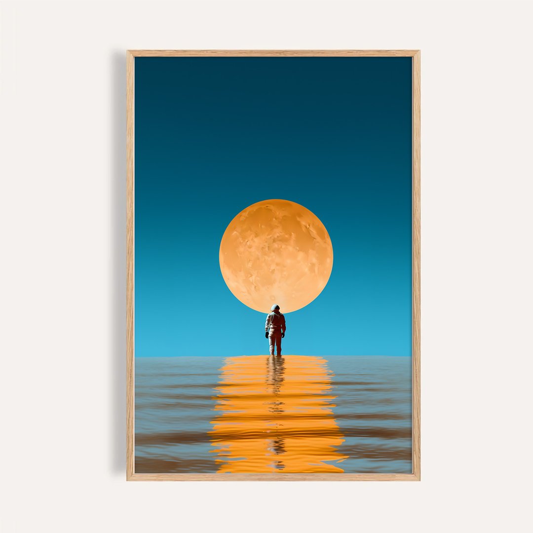 超现实太空主题 艺术挂画 海报 / 逐月之旅 Voyage to the Moon - 海报/装饰画/版画 - 纸 