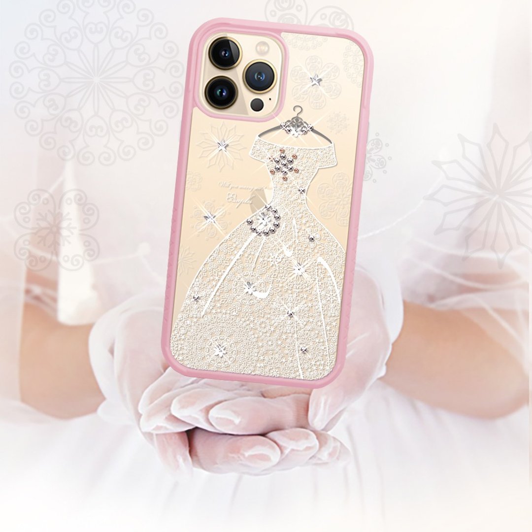 imos联名款 iPhone 13全系列 军规防摔水晶彩钻手机壳-礼服多钻透 - 手机壳/手机套 - 其他材质 多色