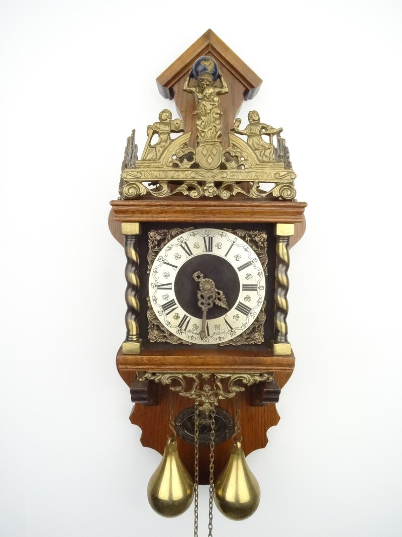 Zaanse Dutch Wall Clock Vintage Antique 8 day (Warmink WUBA Junghans Era) - 时钟/闹钟 - 木头 咖啡色