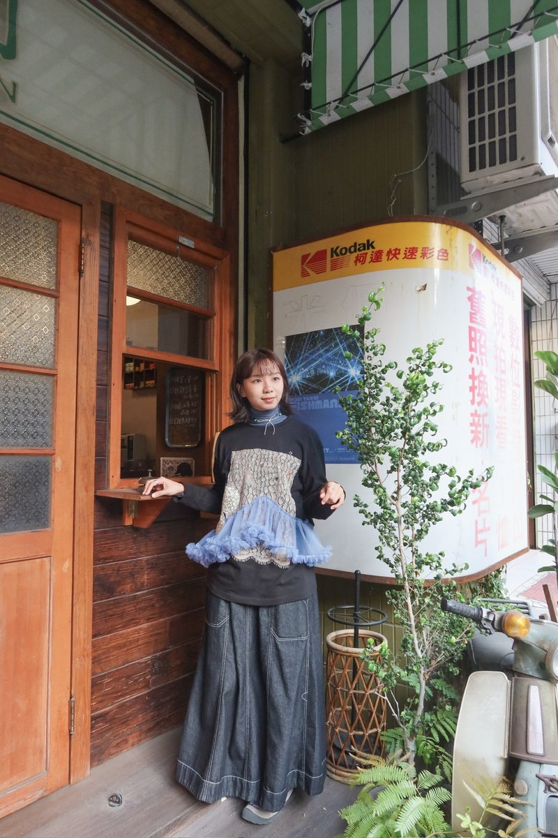 谁彼 sep.beads 原创 设计 手工制上衣 可爱小细节/订制/衣服 - 女装 T 恤 - 其他材质 黑色