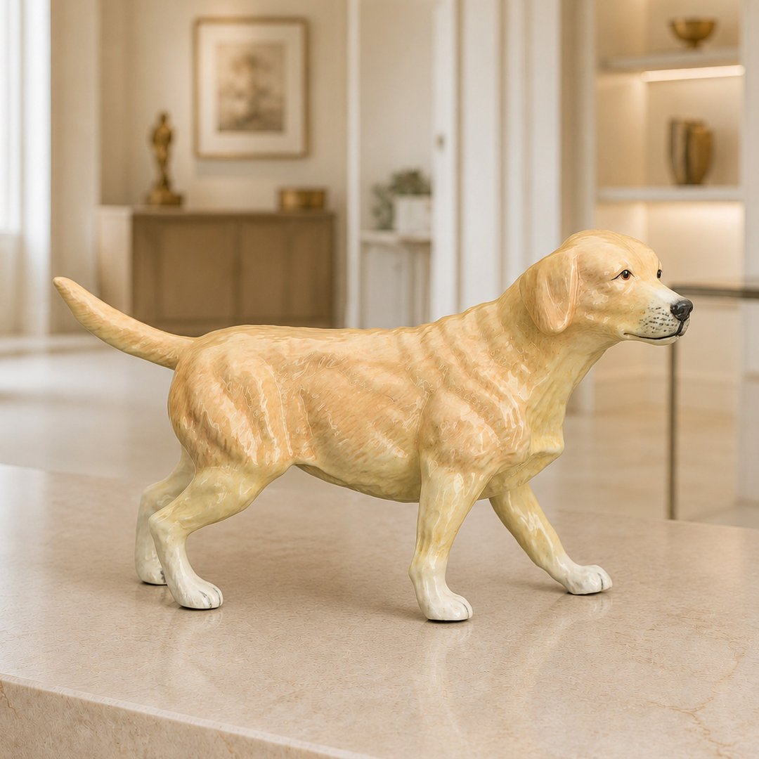 英国 Royal Doulton 手绘陶瓷狗 Labrador 拉布拉多名犬 - 摆饰 - 瓷 