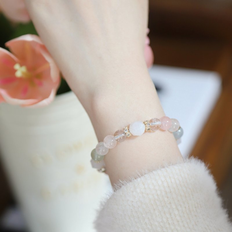 彩摩根石 白幽灵 水晶手串/圣诞礼物 闺蜜礼物 - 手链/手环 - 水晶 多色