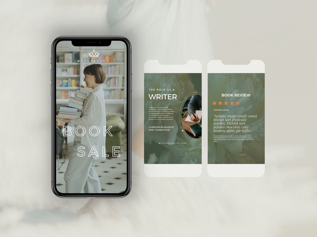 Canva 模板/作者/独立出版写作者/Instagram story 贴文/英文版 - 图文模板设计 - 其他材质 