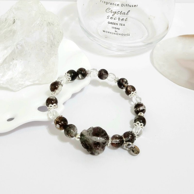 红幽灵龙龟设计手链/聚财招贵人、平衡情绪之搭配水晶 - 手链/手环 - 水晶 红色