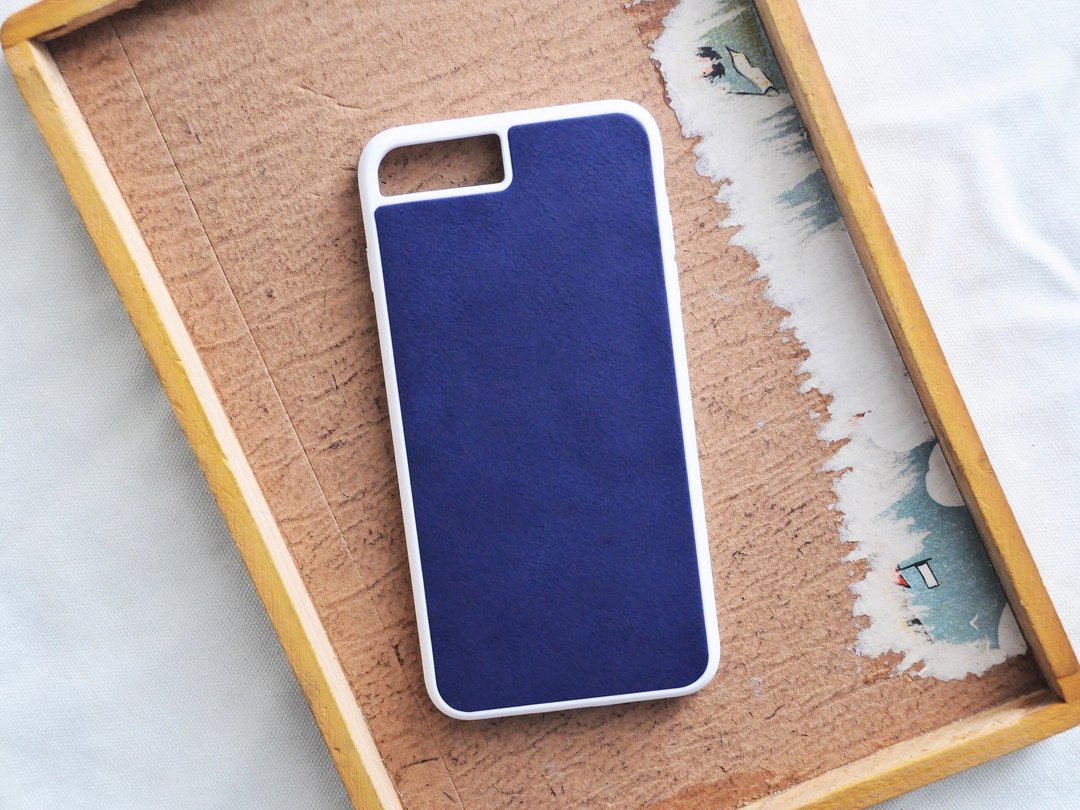 皮革手机殻 DIY材料包 iPhone17 Plus Pro Max Air 植鞣革 刻名 - 手机壳/手机套 - 真皮 蓝色