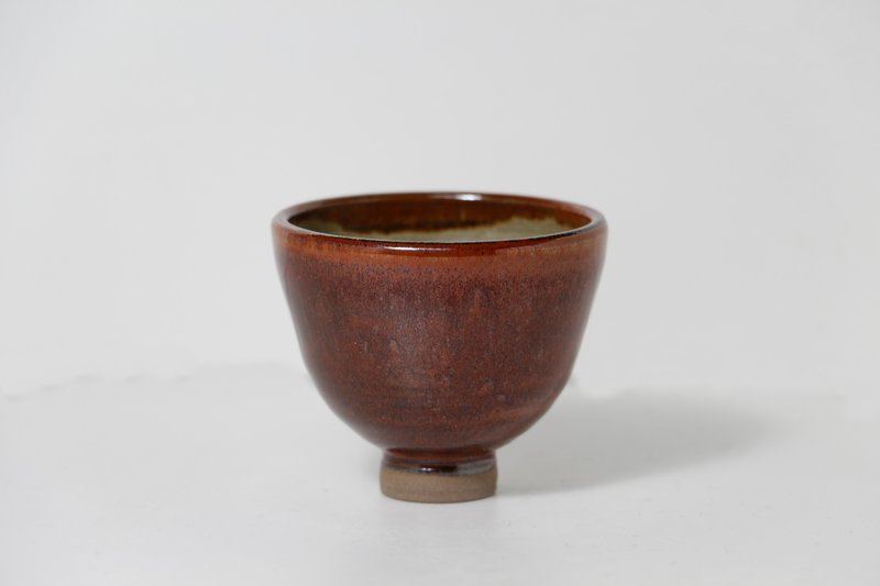 炽白高杯-纯手工-手作-拉坯-上釉-陶土 - 茶具/茶杯 - 陶 红色