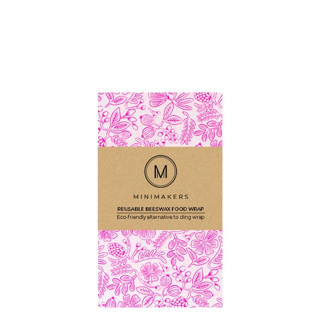 Minimaker Pink Floral - 蜂蜡布 - 其他 - 棉 多色