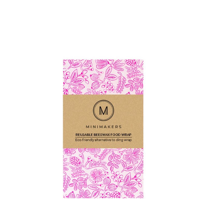 Minimaker Pink Floral - 蜂蜡布 - 其他 - 棉．麻 多色