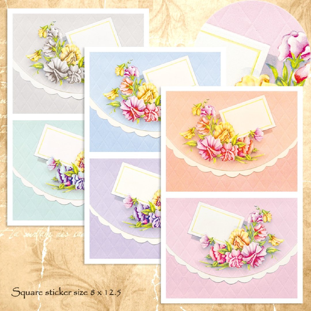 flower envelope (honne market) - 贴纸 - 纸 多色