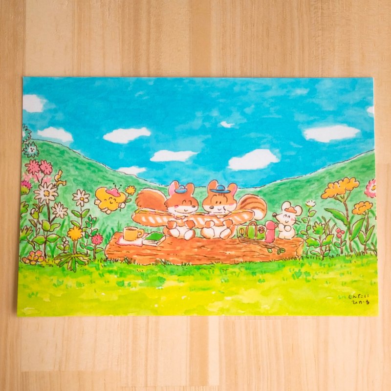 明信片 长长的三明治 - 卡片/明信片 - 纸 