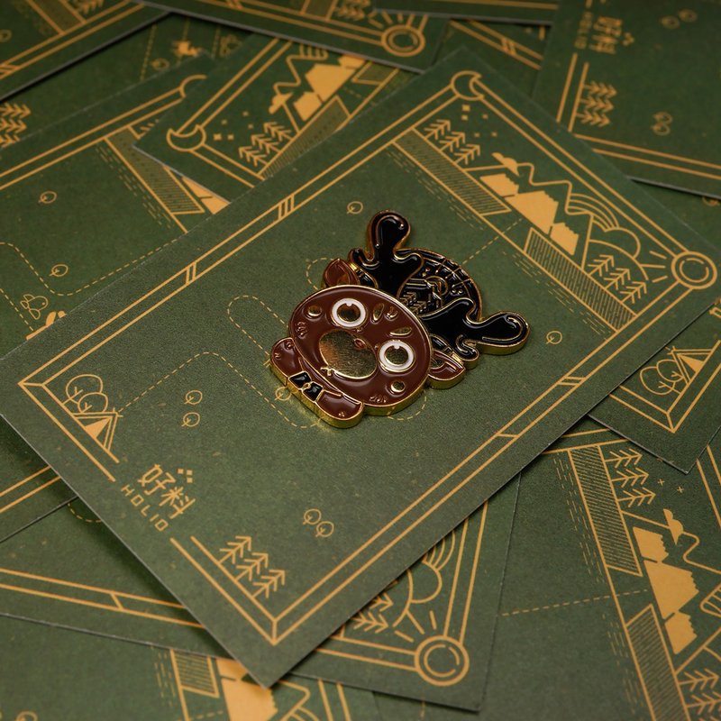 台湾特有种强力磁铁 台湾水鹿 - 徽章/别针 - 珐琅 咖啡色