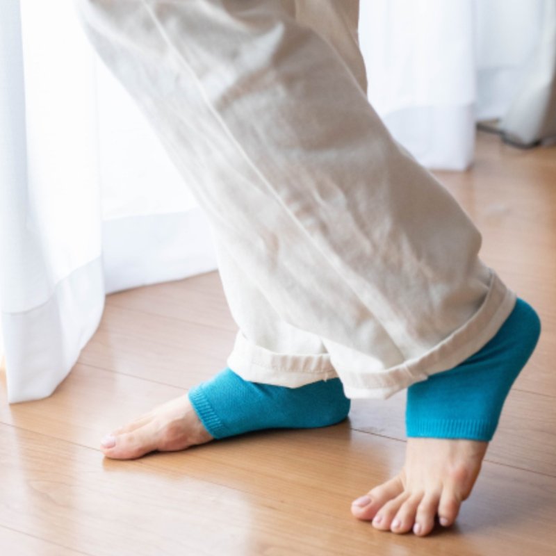 羊驼绒蚕丝短款袜套 绿松石蓝 - 女士内衣裤 - 环保材料 蓝色