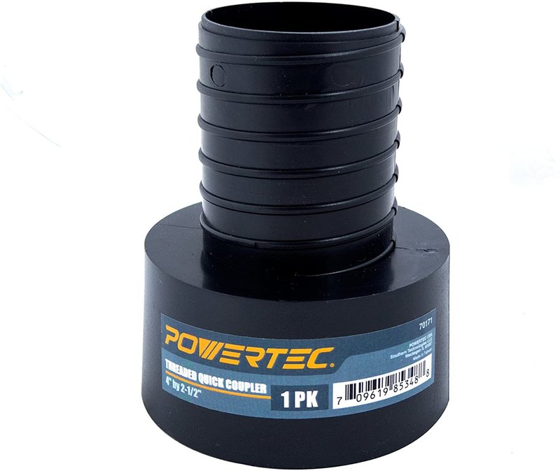 【美国】POWERTEC 4寸 4转2.5寸 快速接头 转接管/管件/集尘系统 - 其他 - 塑料 黑色
