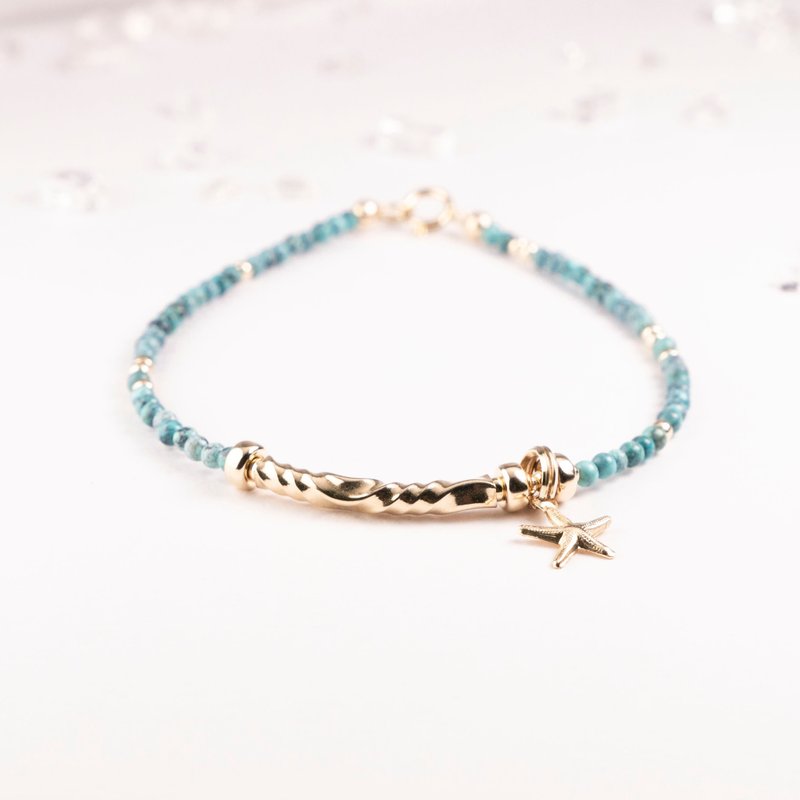 绿松石 l 成功之石 × 守护 l 美国14KGF 极细手链 - 手链/手环 - 水晶 