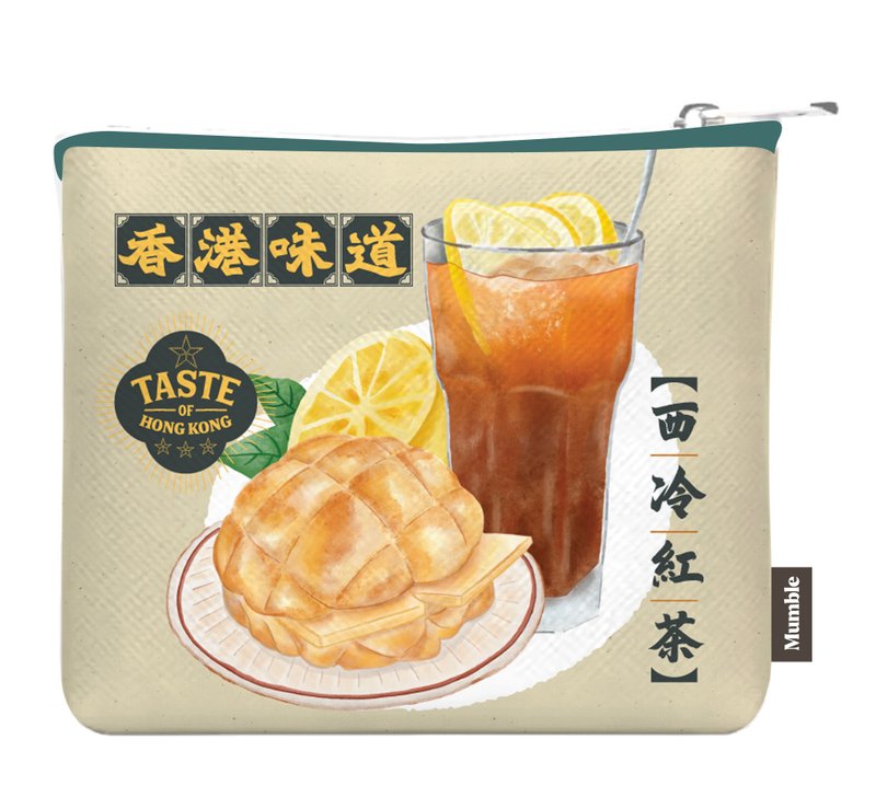 【香港味道】零钱包 - 冻柠茶 - 零钱包 - 棉．麻 卡其色