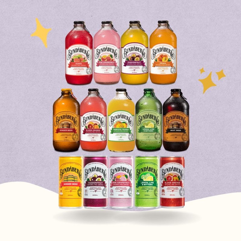 【尝鲜/箱】尝鲜组-玻璃铝罐一次满足 澳洲 Bundaberg 宾德宝水果 - 果汁/蔬果汁 - 其他材质 