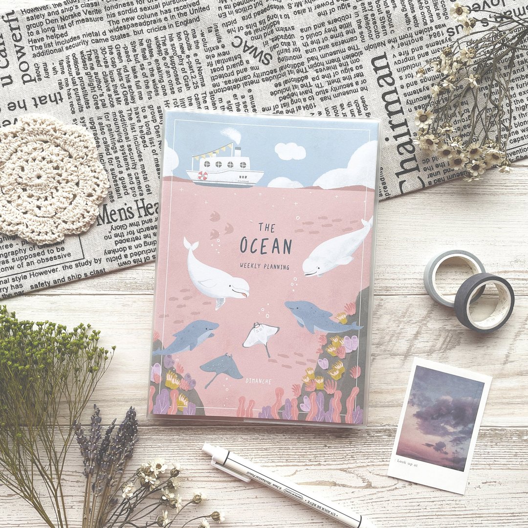 迪梦奇 The Ocean 周计划日志 缤纷粉 - 笔记本/手帐 - 纸 粉红色