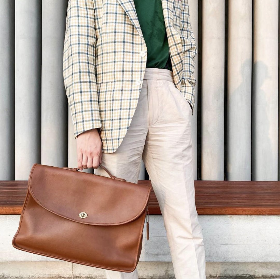 中古Coach│啡色公文包│手提包│医生包│男友礼物│Briefcase - 公文包/医生包 - 真皮 咖啡色