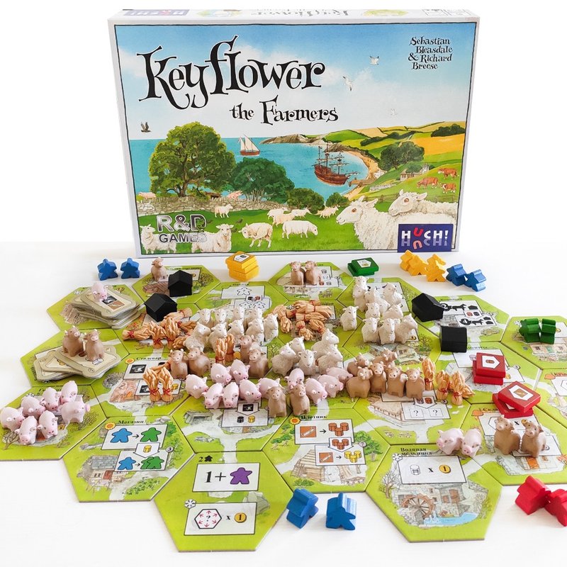 与 Keyflower 棋盘游戏兼容的豪华资源令牌全套。 - 桌游/玩具 - 其他材质 