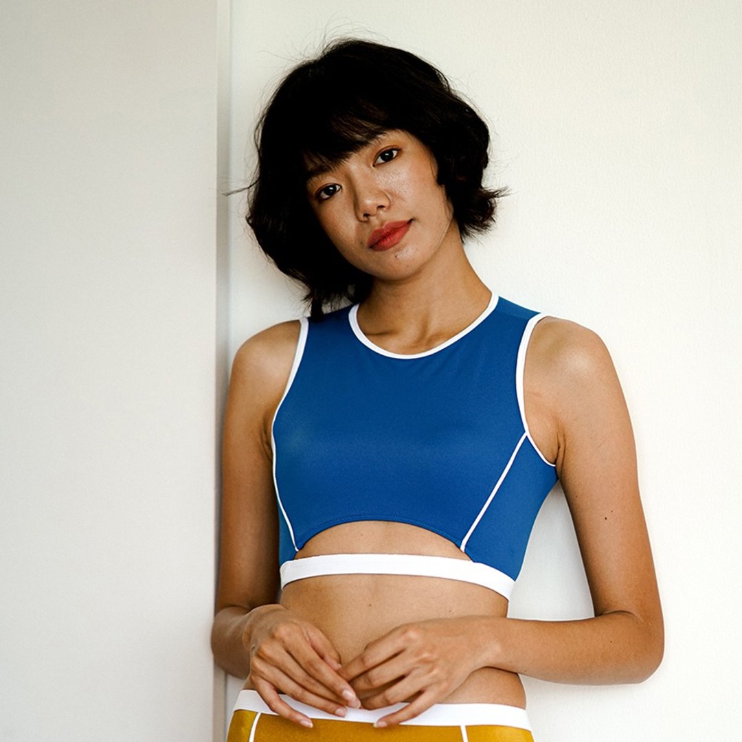 Primary tank top – 藍色 / 泳裝 (分开售卖) 028BLUE - 女装泳衣/比基尼 - 尼龙 蓝色