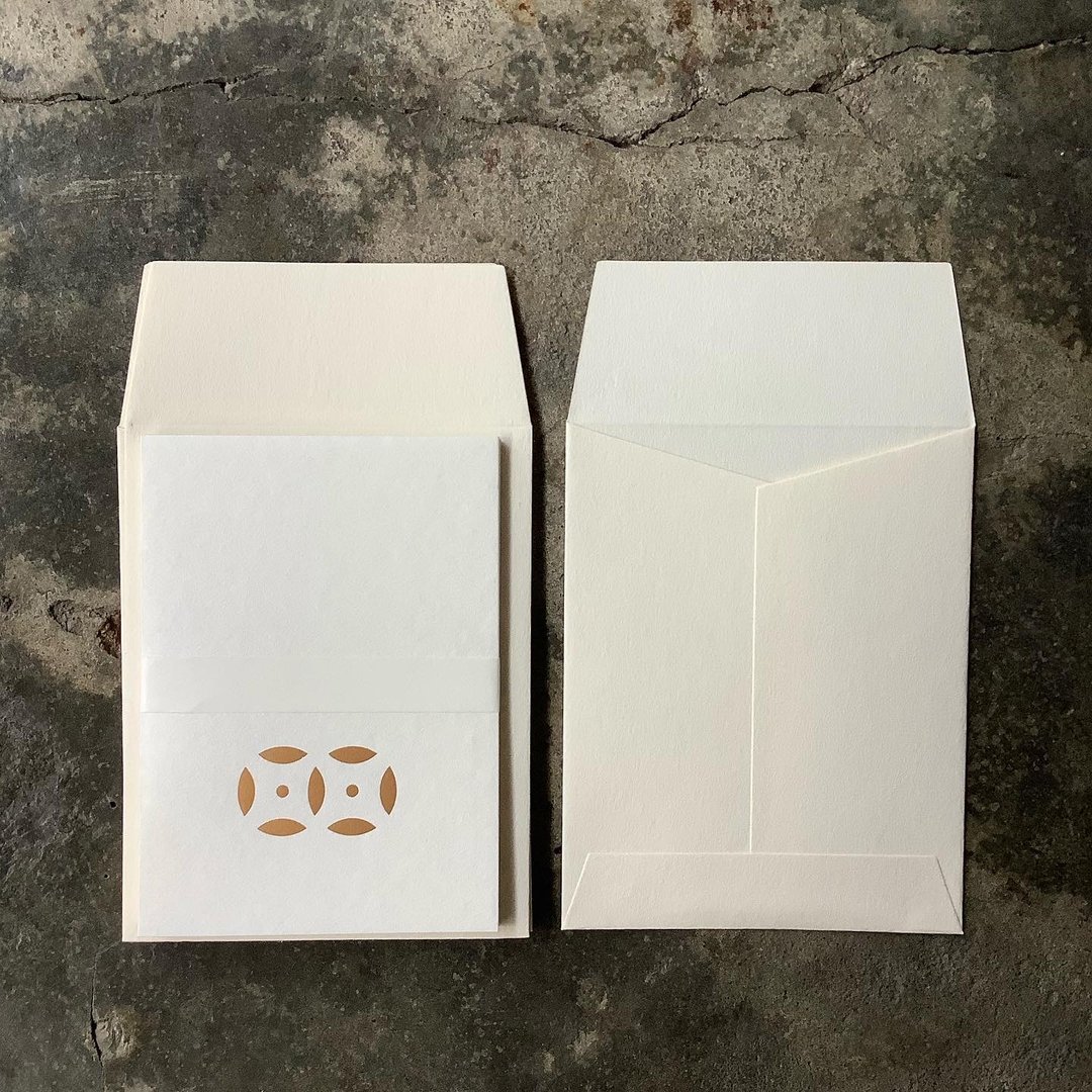 小卡/金钱通花/白色信封/5入 - 卡片/明信片 - 纸 白色