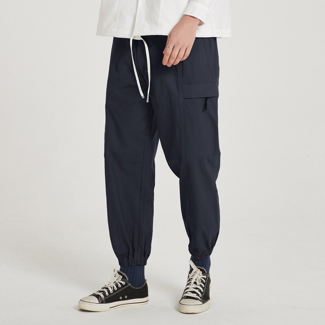 立体剪裁机能束脚裤 Functional Jogger/简约/素色/情侣服/收脚裤 - 男士长裤 - 棉 蓝色