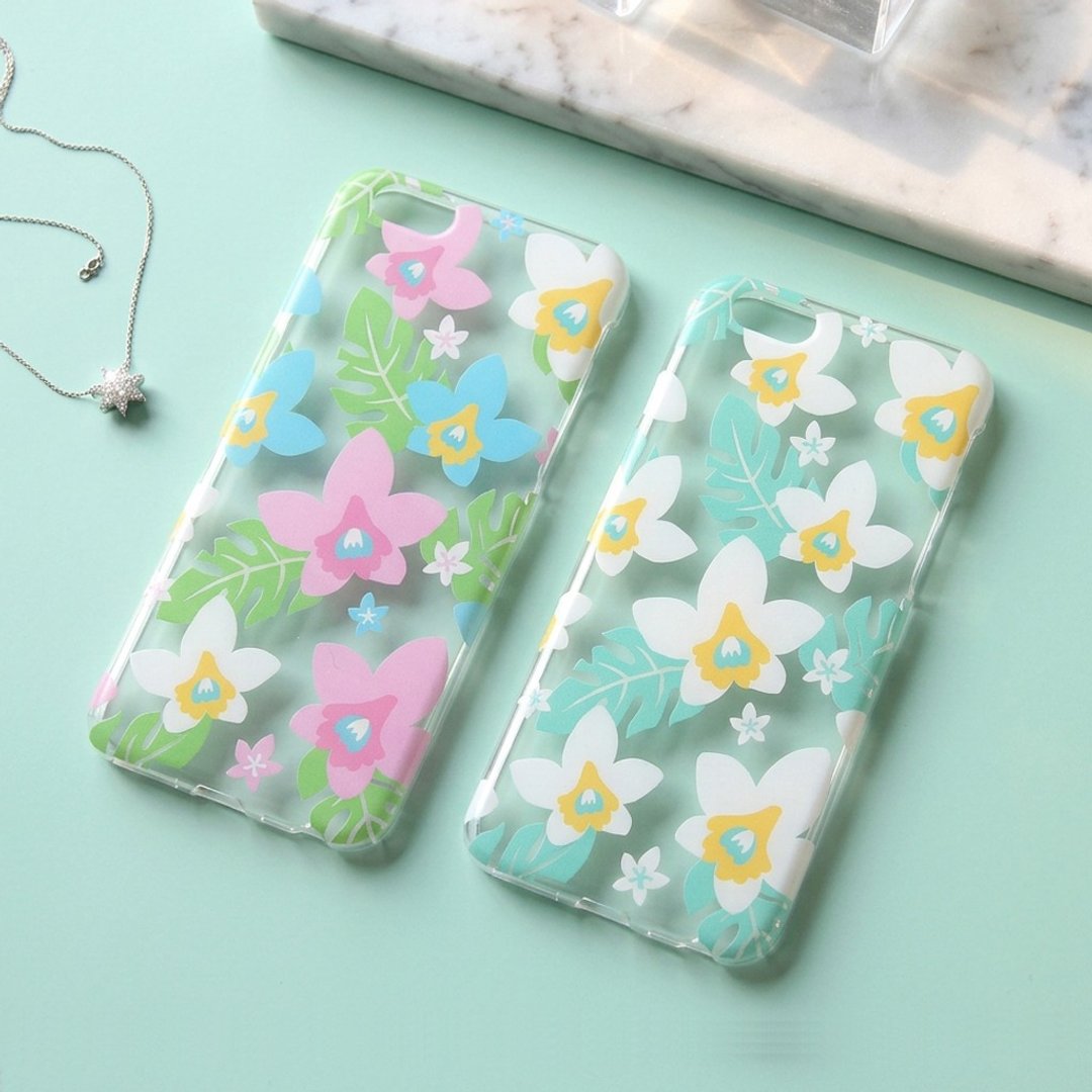 【透明手机壳】夏日兰花 - 手机壳/手机套 - 塑料 透明