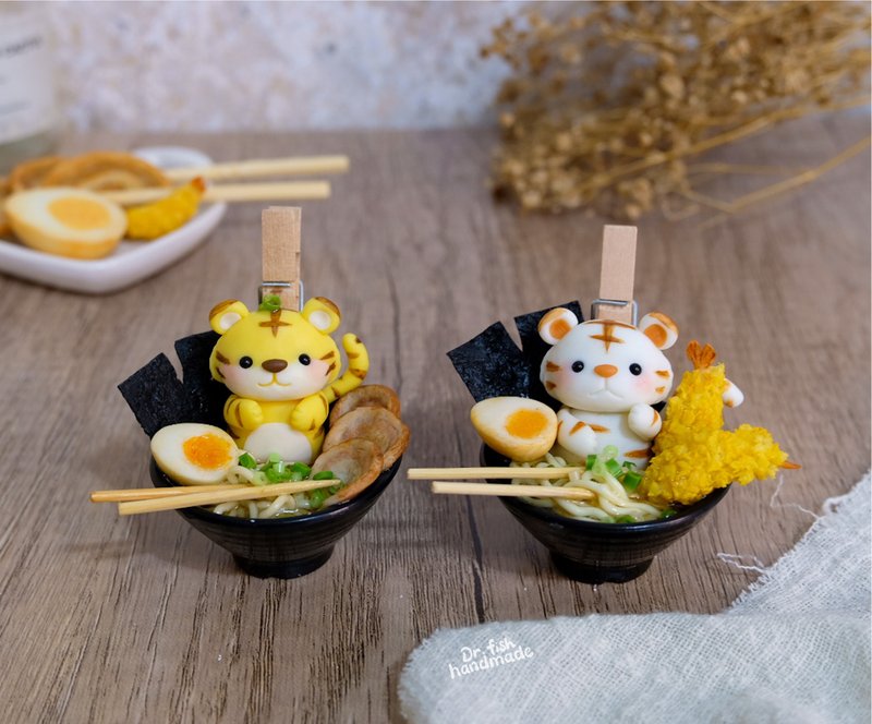小萌虎拉面碗 便签 黏土材料包  在线教学影片&DIY 材料 - 其他 - 粘土 