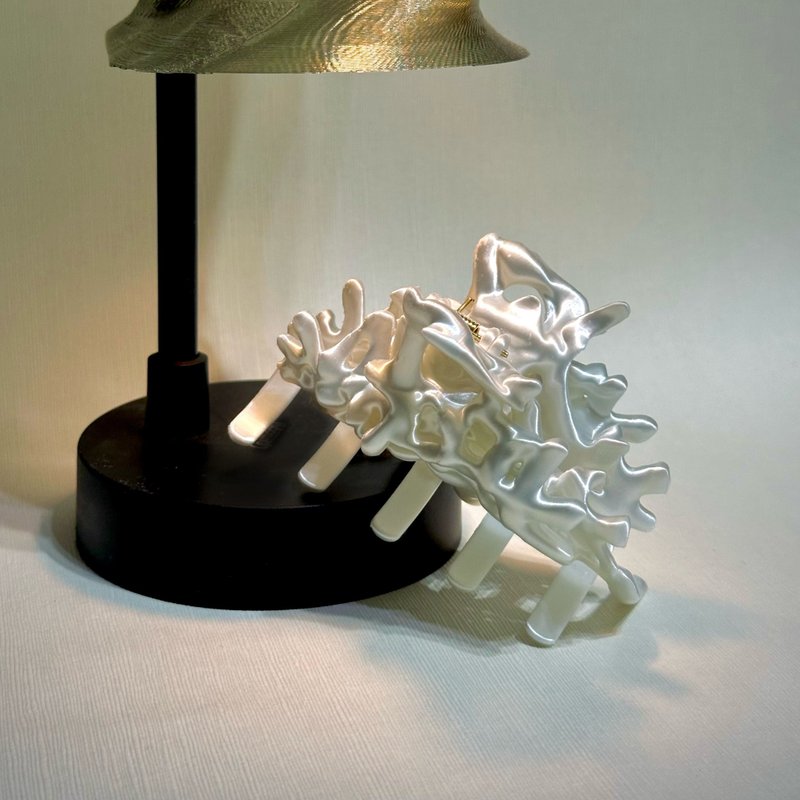 HOSIA3D 珊瑚鲨鱼夹 3D 打印 珊瑚发夹 设计款发夹 珊瑚抓夹 - 发饰 - 其他材质 白色