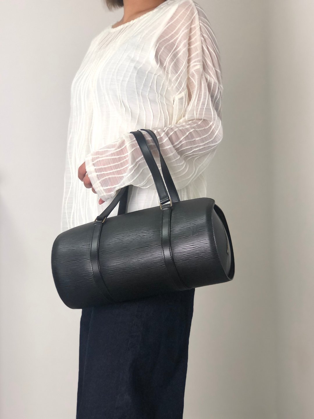 【 日本直送 名牌中古包 】LOUIS VUITTON 路易威登 Epi 手提包 黑色 皮革 经典款 vintage - 手提包/手提袋 - 真皮 黑色