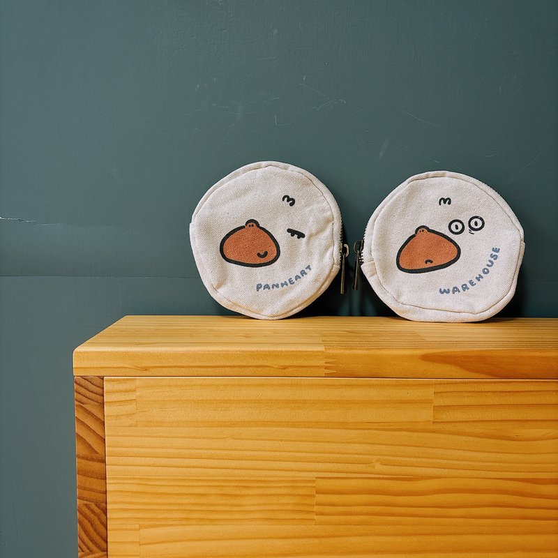 我翻脸了 / 大容量帆布零钱包 - 零钱包 - 棉．麻 白色