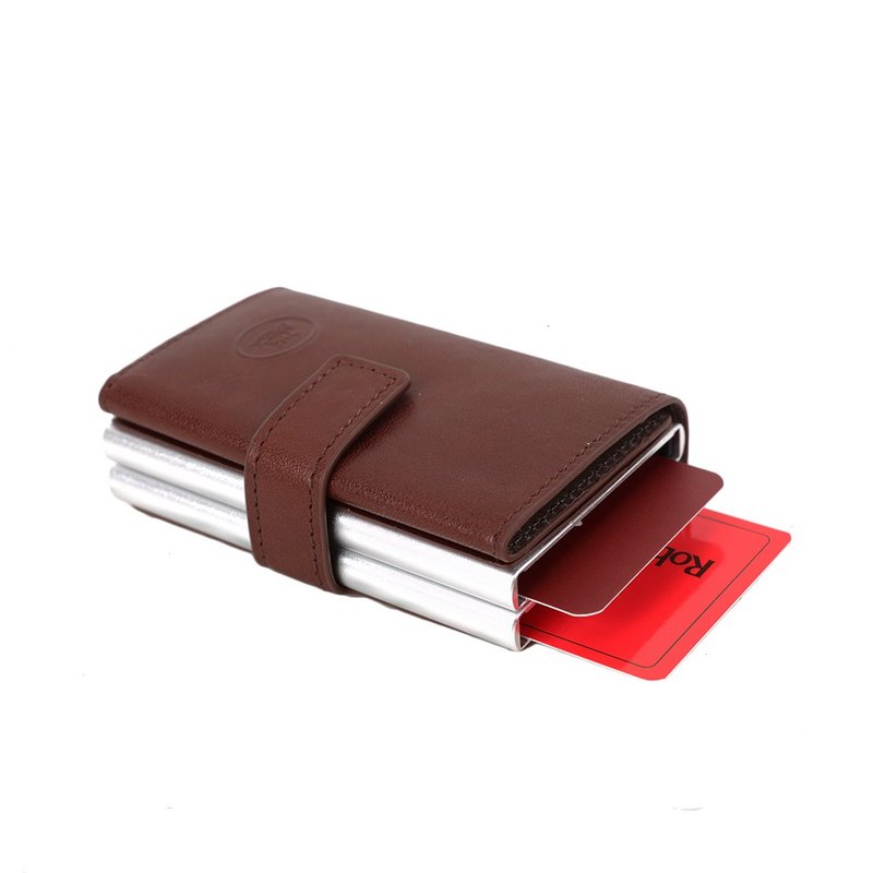 THE BRIDGE 真皮 / 牛皮 STORY 弹射双层 卡片(名片)夹 - 名片夹/名片盒 - 真皮 咖啡色