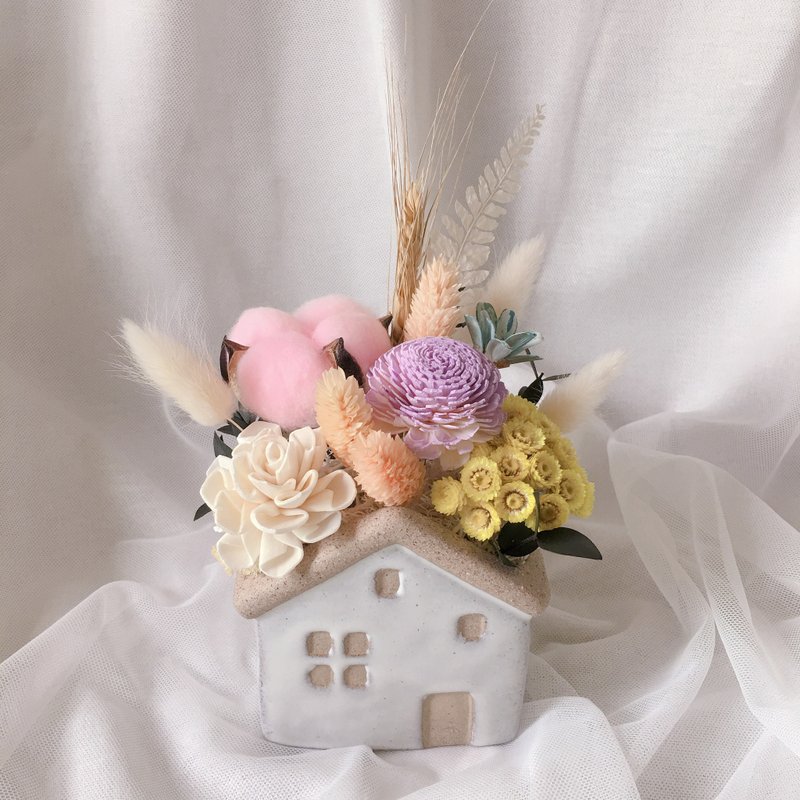 盆花/桌花/干燥花/送礼/干燥盆花/乔迁/新居贺礼/温馨送礼 - 干燥花/捧花 - 植物．花 多色