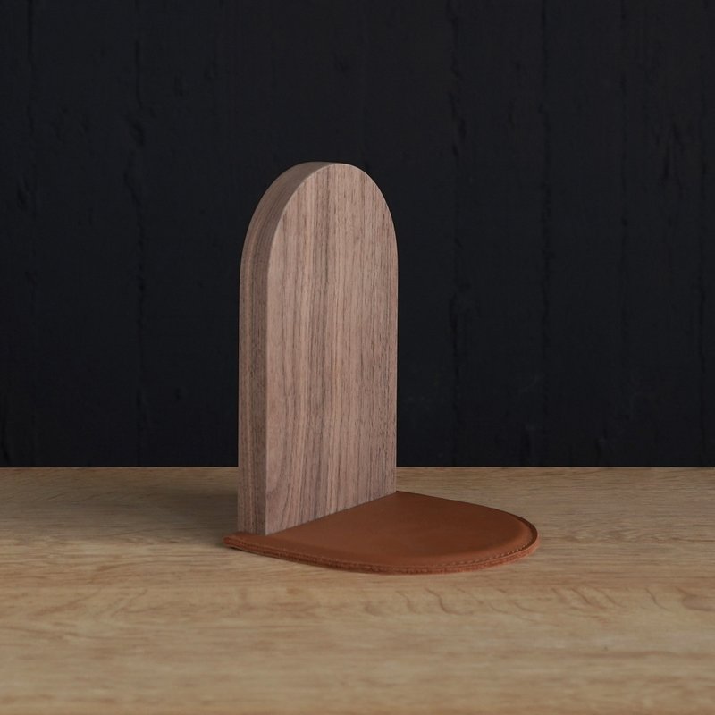 原革书挡 | 胡桃木 - 书架/书挡 - 木头 