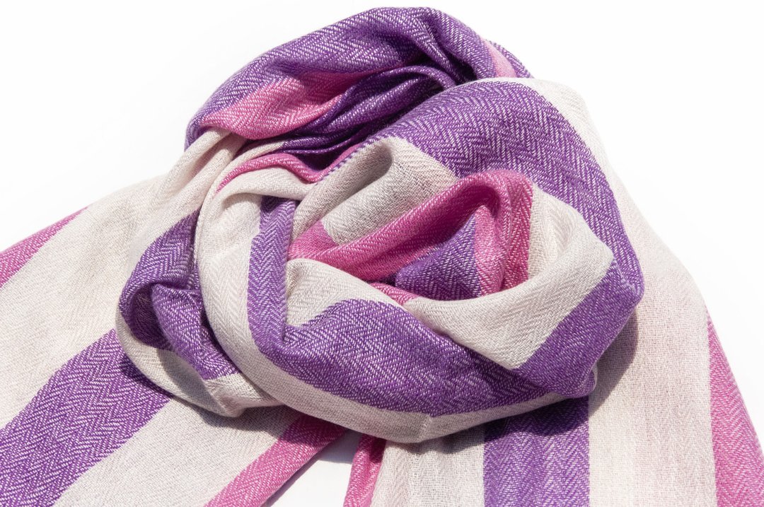 喀什米尔Cashmere 针织围巾 纯羊毛围巾 手织围巾 编织围巾-北欧 - 围巾/披肩 - 羊毛 多色