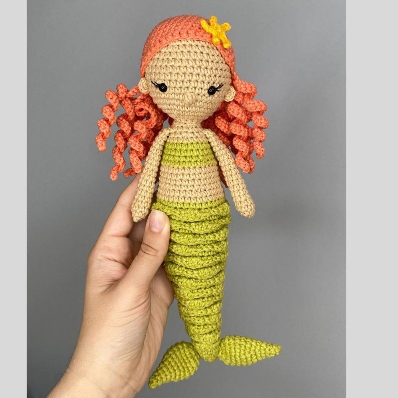 美人鱼娃娃手工制作  婴儿礼物娃娃  孙女礼物 - 玩具/玩偶 - 其他材质 绿色