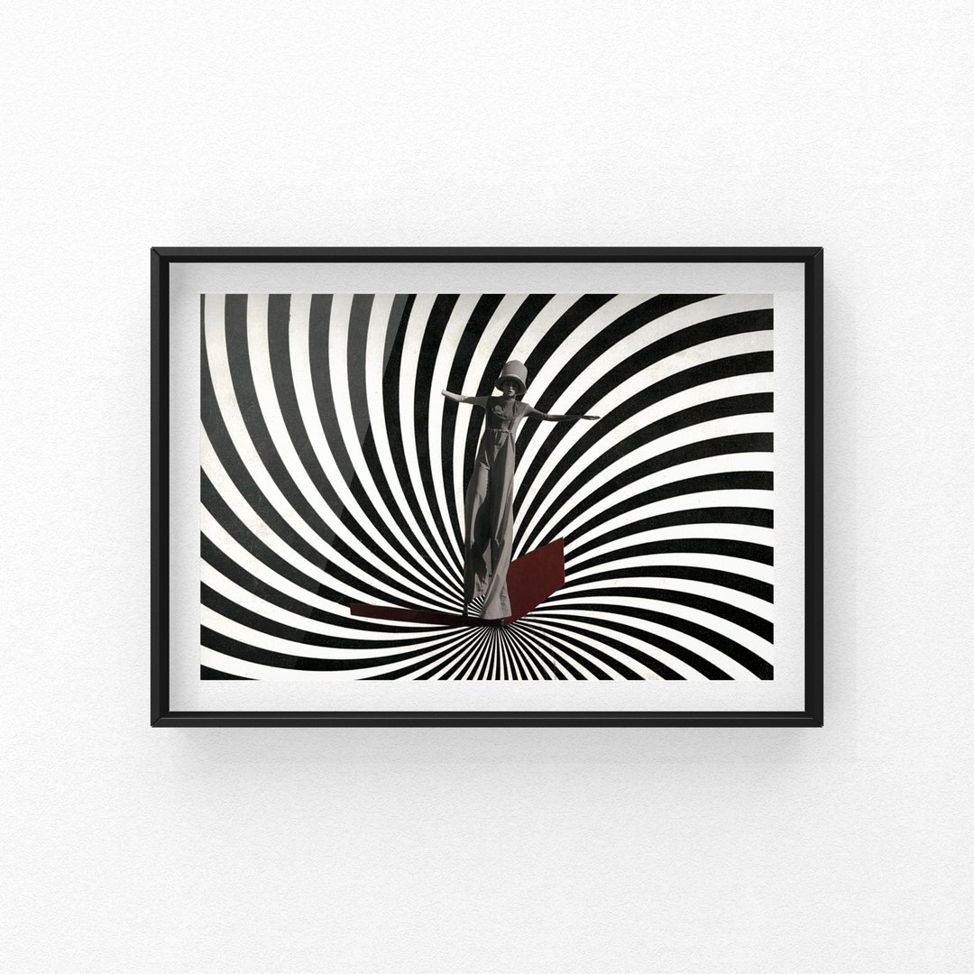 抽象艺术拼贴装饰画 - 拥抱 - 海报/装饰画/版画 - 纸 白色