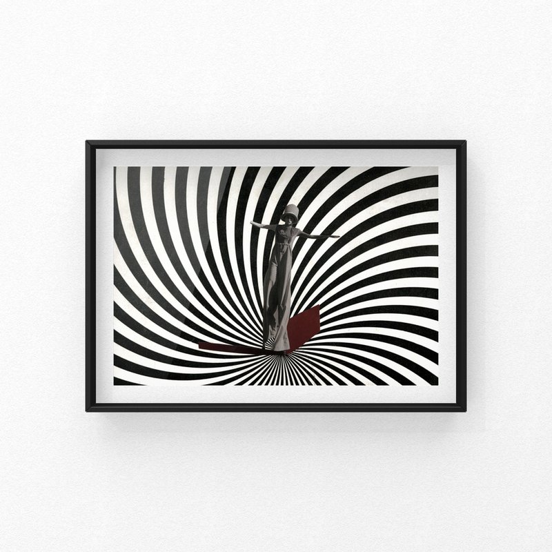 抽象艺术拼贴装饰画 - 拥抱 - 海报/装饰画/版画 - 纸 白色