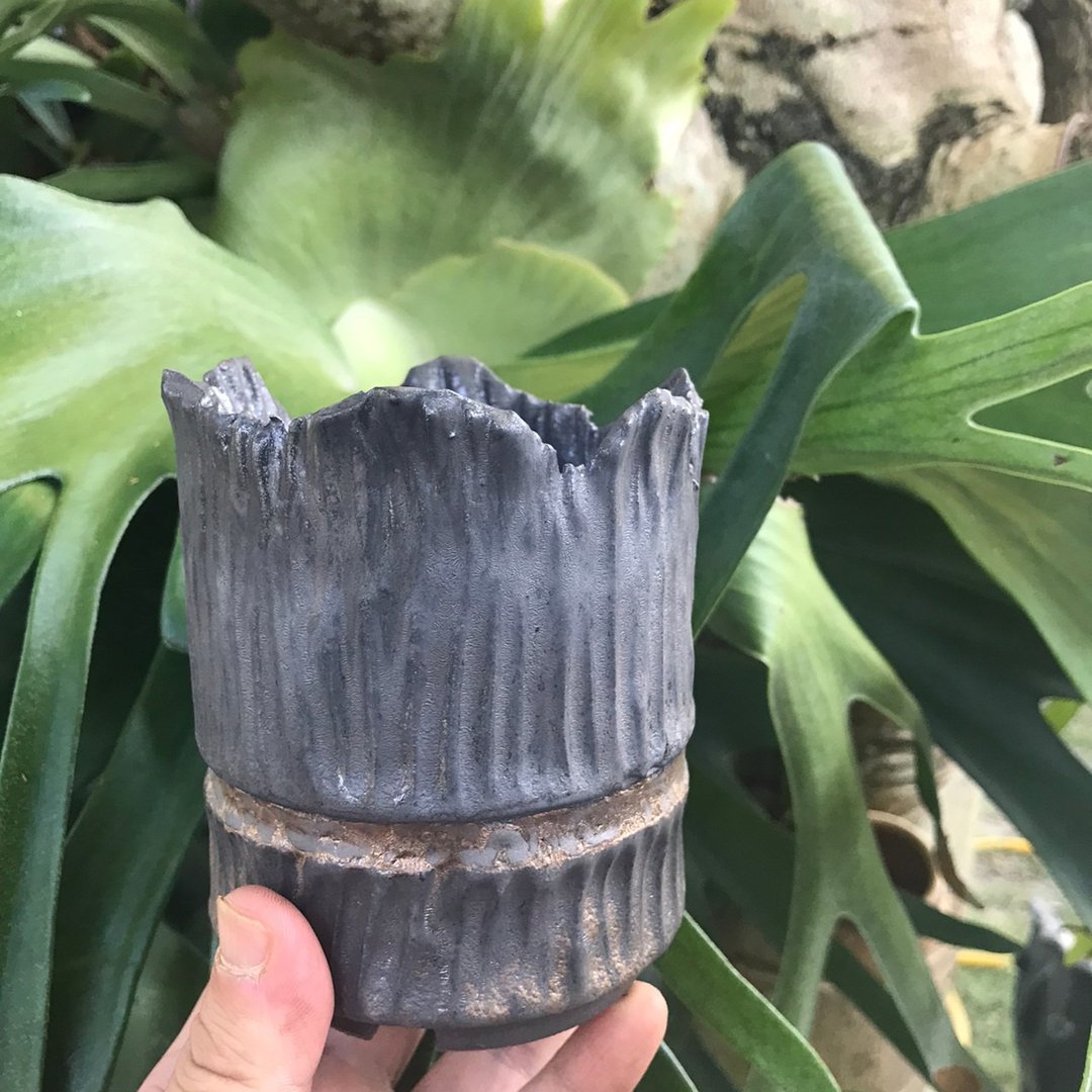 黑金奢华手工盆器//黑金一道金 - 植栽/盆栽 - 陶 黑色