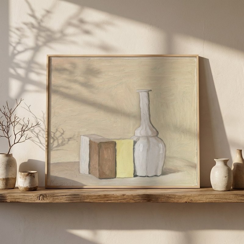 【艺术挂画】Giorgio Morandi 莫兰迪 - No.10- 静物/大地色 - 海报/装饰画/版画 - 纸 