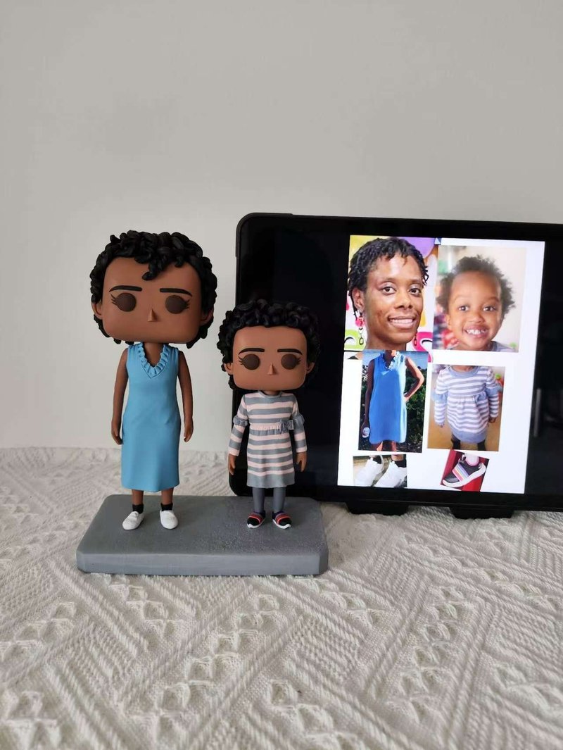 纯手工定制美国Funko Pop 自画肖像公仔娃娃男朋友老公生日礼物 - 玩偶/公仔 - 粘土 多色